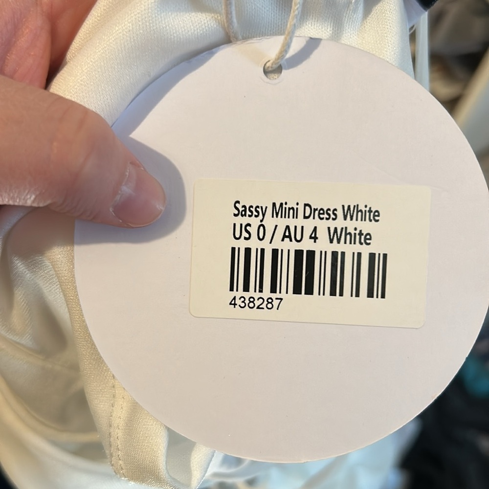 NWT Princess Polly White Sassy Mini Dress Ruched - Picture 7 of 7